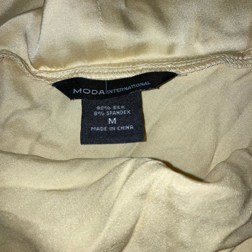 Yellow Gold Silk Tank Top - Picture 4 of 4